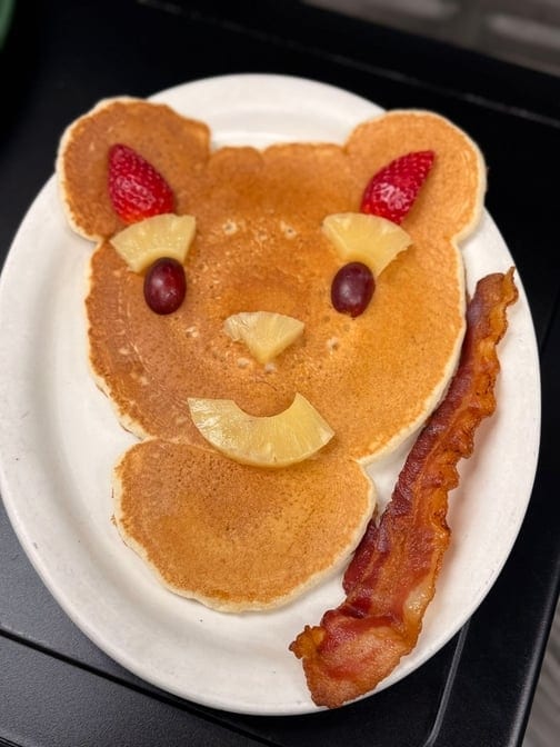 Golden Mickey Mouse Pancake.