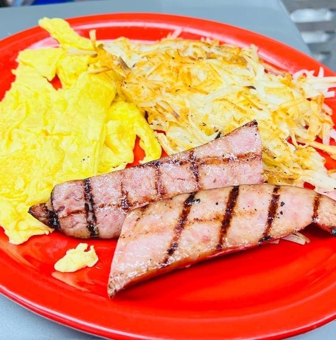 Smoked Sausage & Eggs.