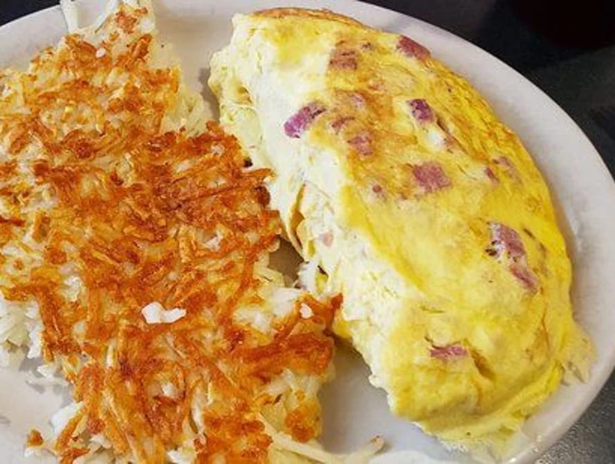 Ham & cheese omelette.