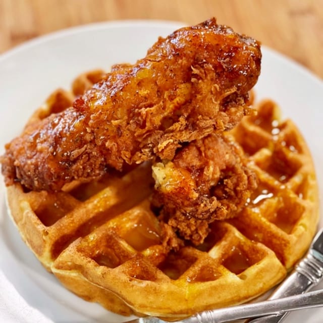 New!! Hot honey Chicken & Waffles.