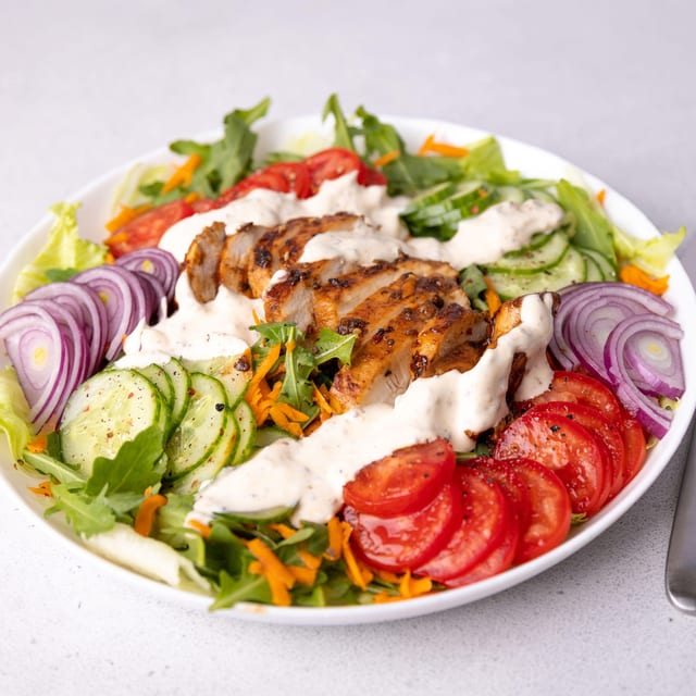 Grilled chicken salad.