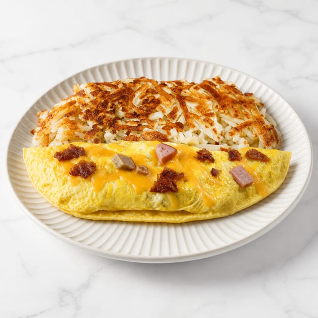 Meat lovers omelet.