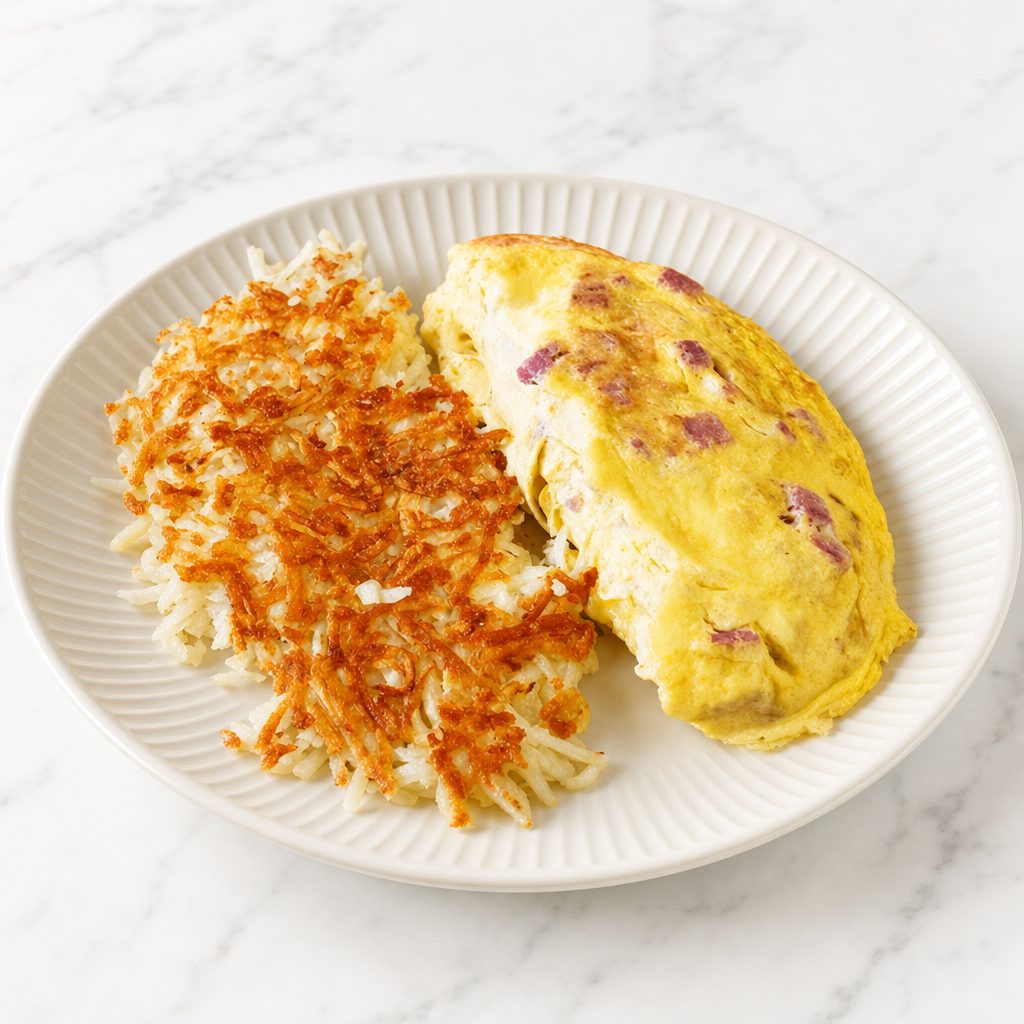 Ham & cheese omelette.