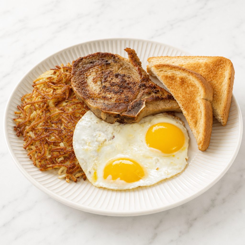 One 8-oz. Pork Chop.