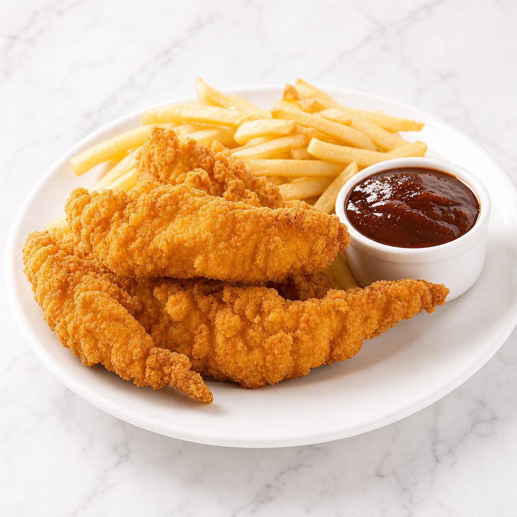 Chicken tenders meal.
