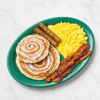 Cinnamon Roll Pancake Platter