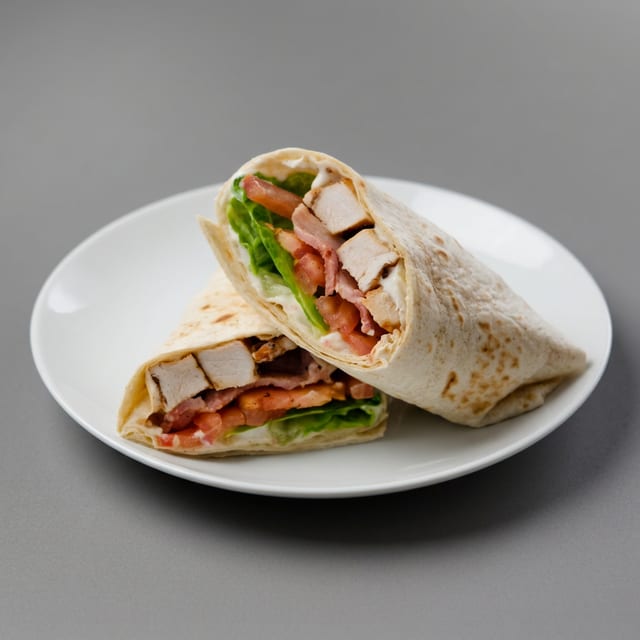 Grilled Chicken, bacon & Ranch Wrap.