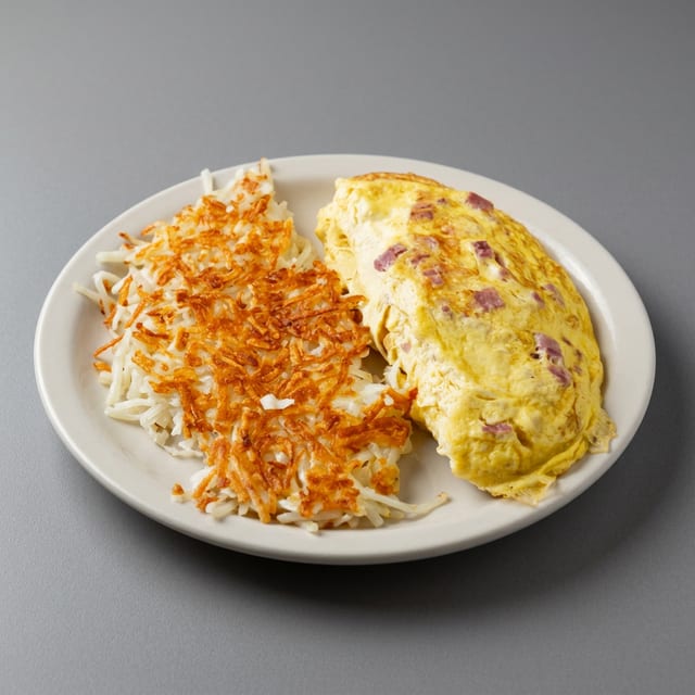 Ham & cheese omelette.