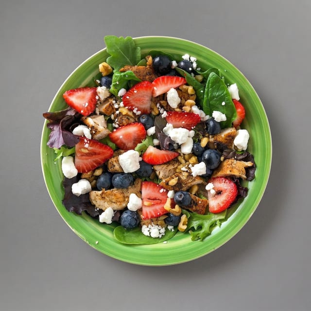 New! Berry Spinach Grilled chicken salad.
