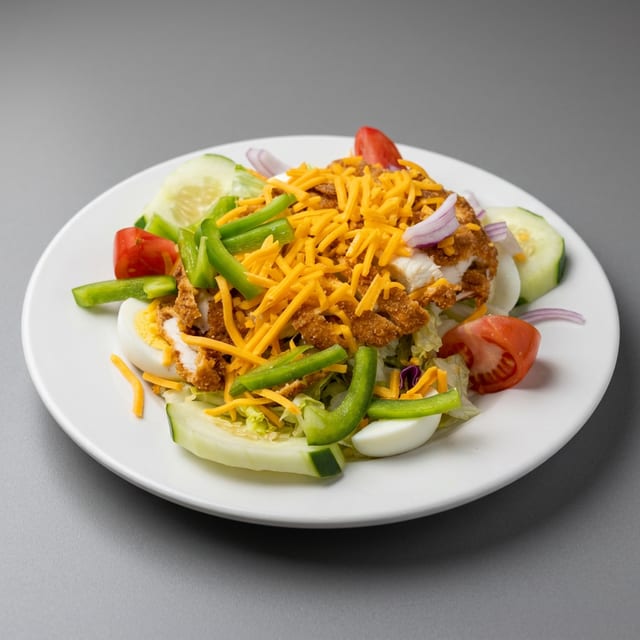 Fried Chicken Breast Salad.